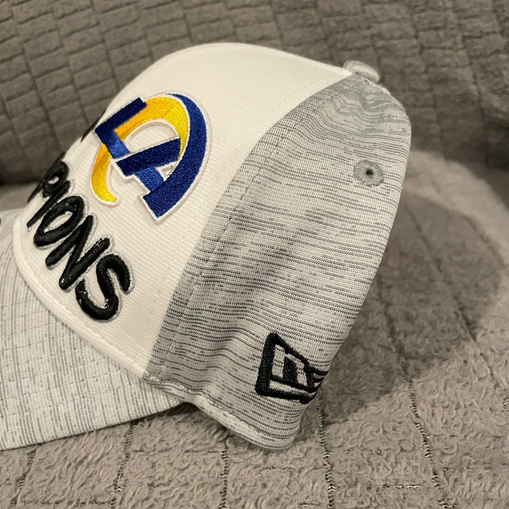 New Era LA Rams NFC Conference Champions Cap - White and Gray New!!! - Picture 3 of 6
